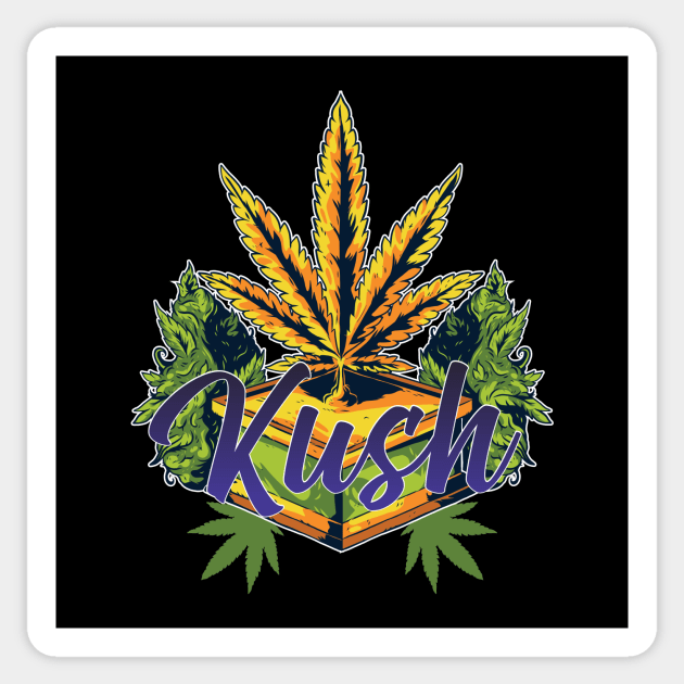 Cannabis Marijuana Kush Sticker by UNDERGROUNDROOTS